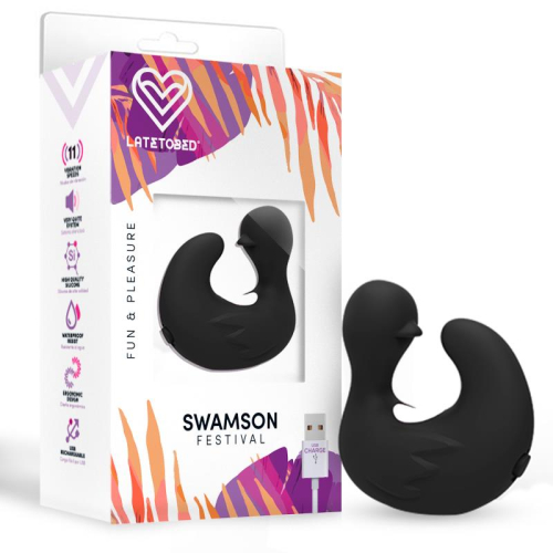 Swamson Dedal Patito Estimulador USB Silicone Preto