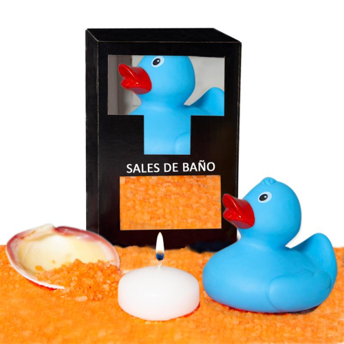 Set Sales Baño Aroma Mango Pato,Vela y Concha 150 gr