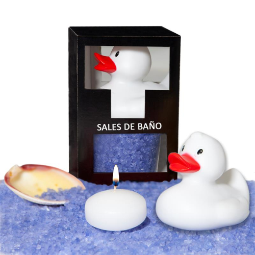 Set Sales Baño Aroma Lavanda Pato,Vela y Concha 150gr