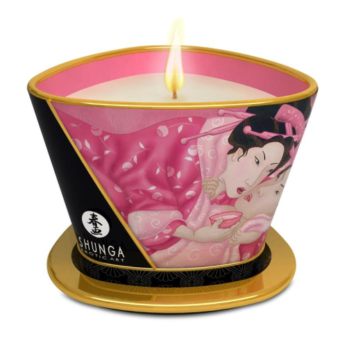 Shunga Vela de Massagem Rosa