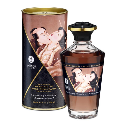 Shunga Óleo de Massagem Efeito Calor Aroma a Chocolate