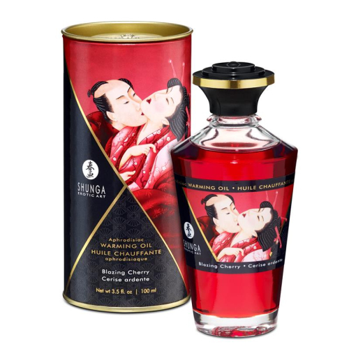 Shunga Óleo de Massagem Efeito Calor Cereza Ardiente