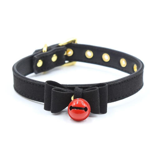 Colar com Lazo y Sino 44 cm Preto/Vermelho