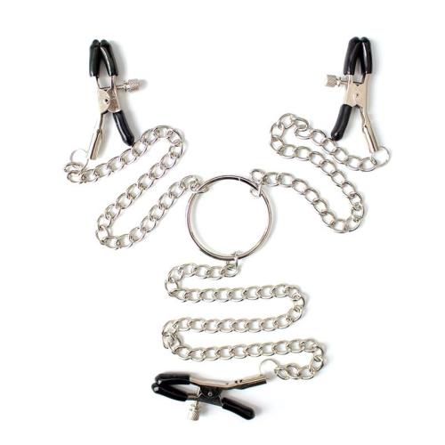 Pinças para Mamilos y Clítoris com Corrente Metal