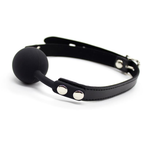Mordaza de Bola Lisa de Silicone 4 cm Ajustável Preto