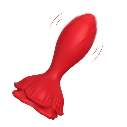 Plug Anal com Vibração Base de Rosa