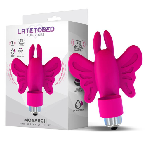 Monarch Bala Vibradora Mariposa Silicone Rosa