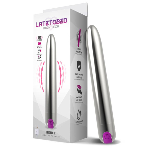 Renee Vibrador 10 Funçãoes 18,5 cm USB Plata