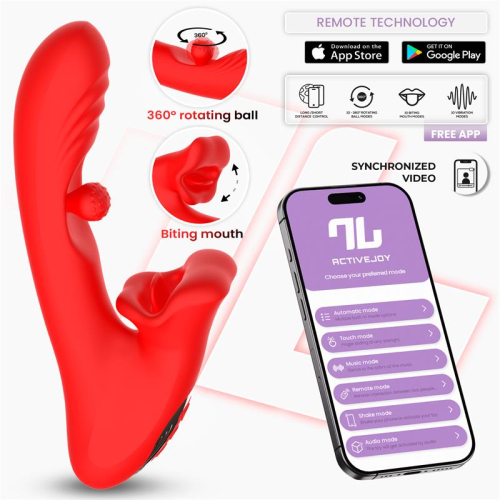 Franke Vibrador com Biting e Bola Rotativa com App