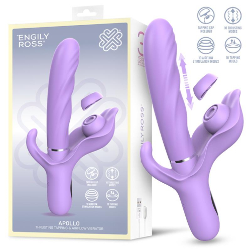 Apollo Vibrador com Thrusting,Tapping e Sucção