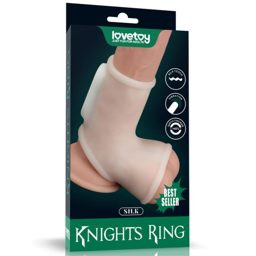 Manga pénis y Testículos com Vibração Silk Knights