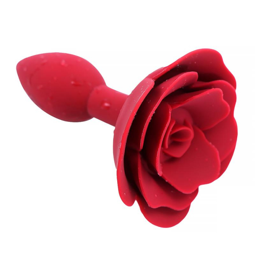 Plug Anal de Silicome com Rosa Vermelho