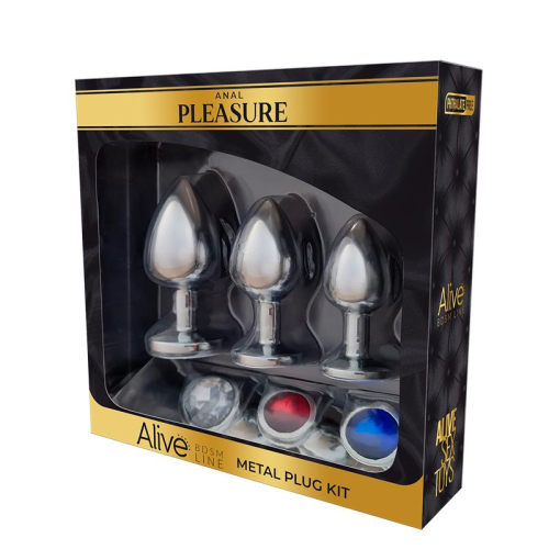 Set de 3 Plug de Metal com Joya