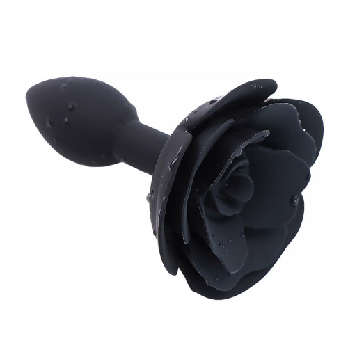 Plug Anal de Silicome com Rosa Preto