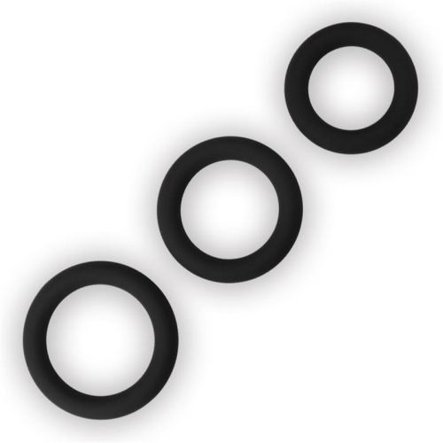 Pack de 3 Anels para o Pénis Power Plus Preto