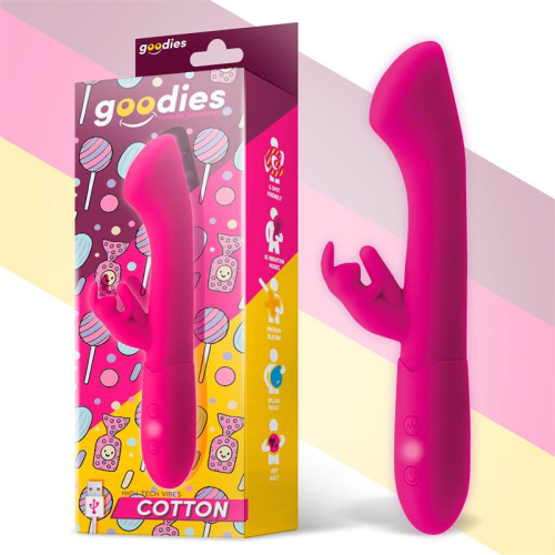Cotton Vibrador Ponto G e Coelhinho USB Silicone Fuchsia