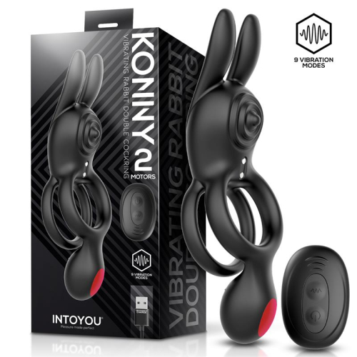 Konny Anel Vibrador Doble com Coelhinho y Control Remoto