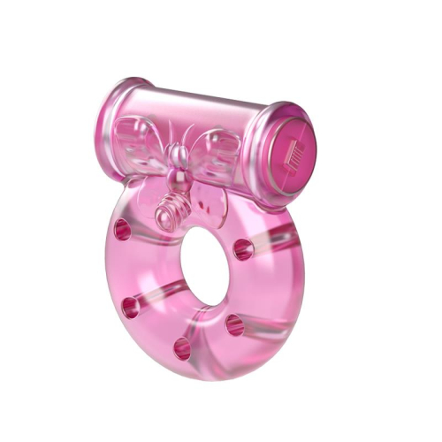 Baile Anel Vibrador com Preservativo Cor Rosa