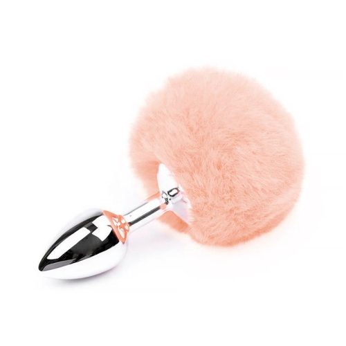 Plug Anal com Pompón Rosa Chicle Tamanho S