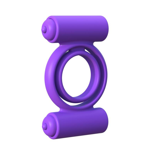 Fantasy C-Ringz Anel Vibrador de Silicone Double Delight Púrpura