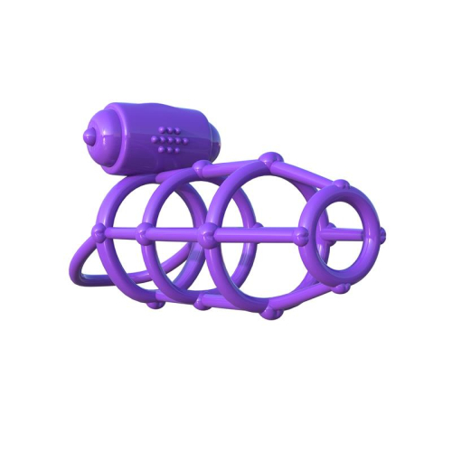 Fantasy C-Ringz Anel Vibrador Jaula del Clímax Púrpura