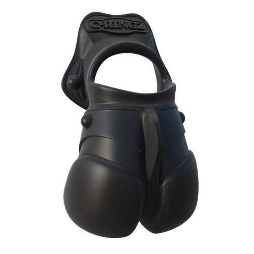 Fantasy C-Ringz Anel com Protección de Testículos Cor Preto