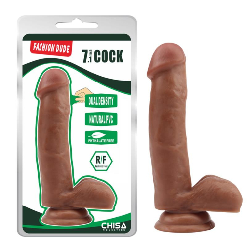 Dildo Dual Density Fashion Dude 17.8 x 4 cm Bronzeado