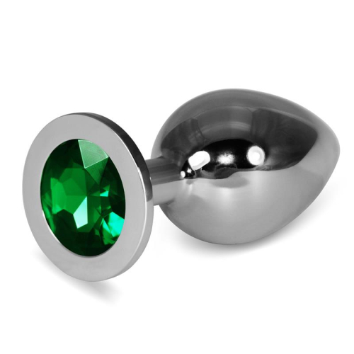 Plug Anal Metal RoseBud Classic com Joya Verde Tamanho L