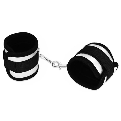 Algemas Velcro Preto e Plateado