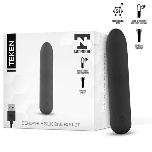 Teken Bala Vibradora Flexible Silicone Líquida Unibode USB Magnético