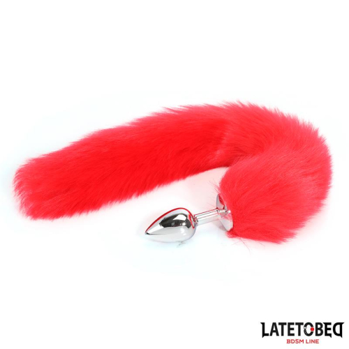 Plug Anal com Cola Vermelho 40 cm