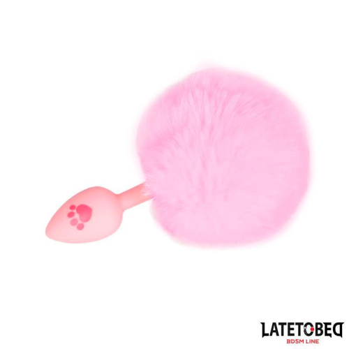 Plug Rosa de Silcoma com Pompón Rosa