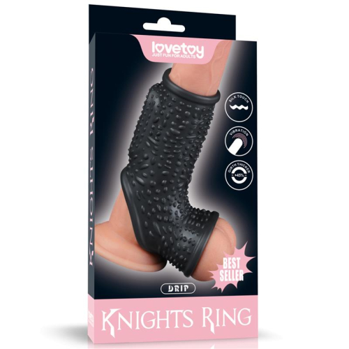 Anel Vibrador para o Pénis e Escroto Drip Knights