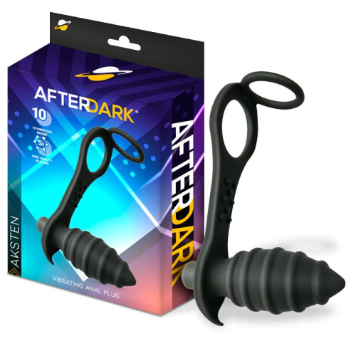 Aksten Plug Anal com Vibração y Anel para Testículos