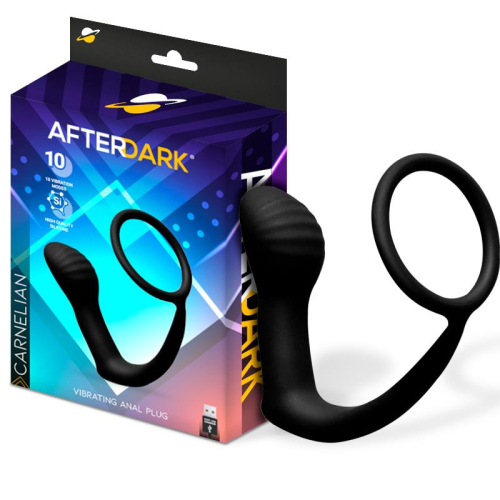 Carnelian Plug Anal com Vibração y Anel Peniano