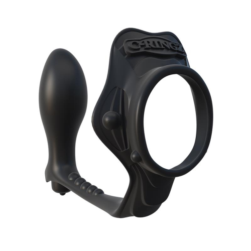 Fantasy C-Ringz Anel com Plug Anal Pesado Cor Preto