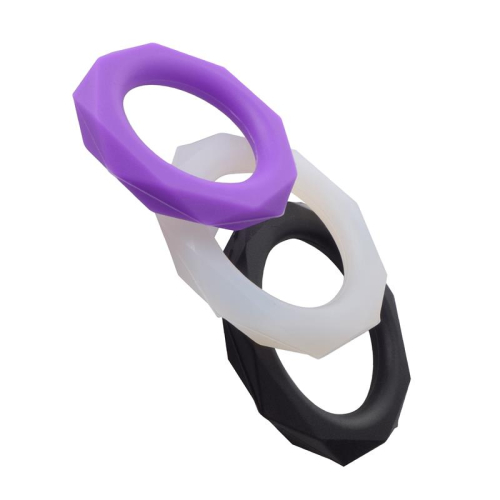 Fantasy C-Ringz Kit de 3 Anels de Silicone Púrpura