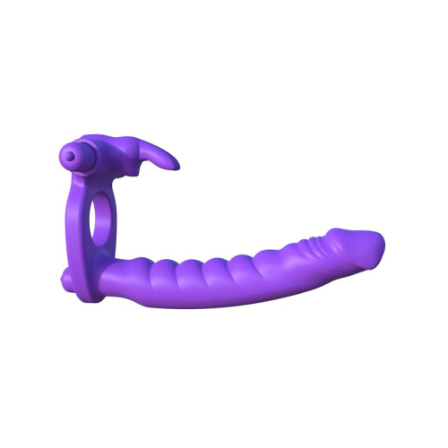Fantasy C-Ringz Anel de Silicone de Duplo Pênistração Rabbit Púrpura