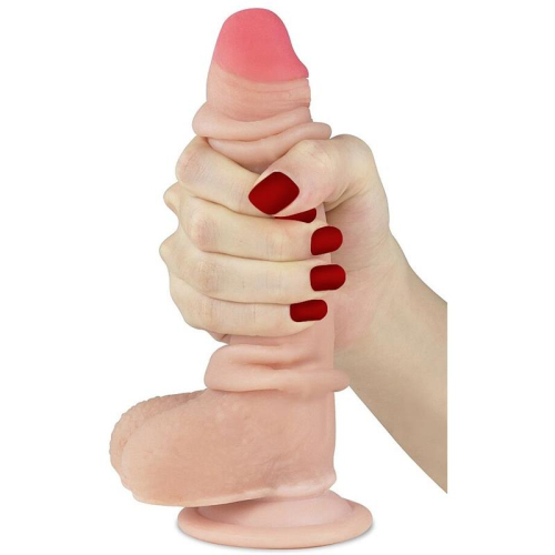 Dildo com Pelagem Retractil 7 Natural