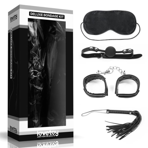 Kit Bondage Deluxe 4 Unidades Preto
