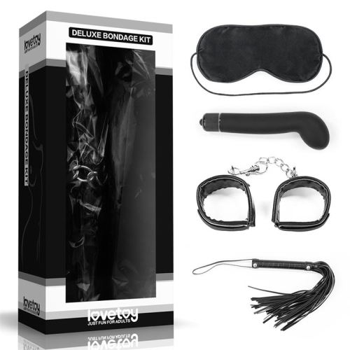 Kit Bondage Deluxe com Vibrador Preto