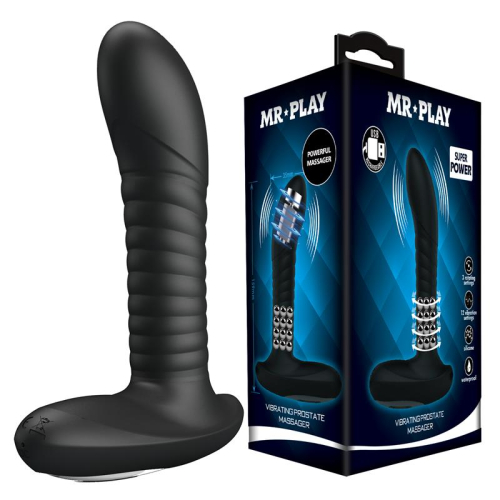 Massajador Prostático com Vibração y Bolas Rotadoras