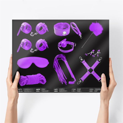 Set Bondage de 10 Peças Púrpura