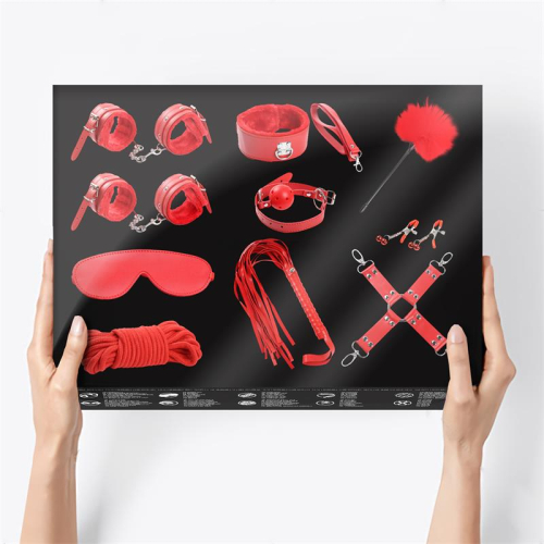Set de Bondage 10 Peças Vermelho