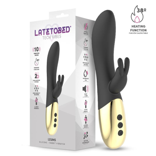 Leums Vibrador Rabbit com Função de Calor Ponto G USB Magnético