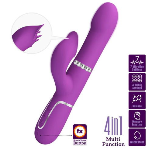 Zalin Vibrador com Bolas Rotatorias e Língua