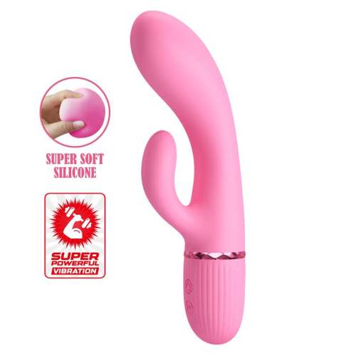 Marski Vibrador com Rabbit Ponto G Rosa