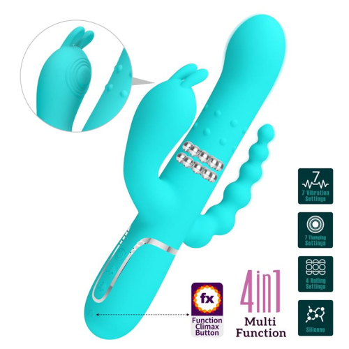 Camme Vibrador com Bolas Rotadoras e Cadena Anal