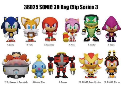 Pendurantes Monogram Sonic Série 3 (Sortidos)