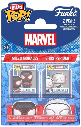 Funko Bitty POP! Spider-Man (Pack 2):Miles Morales &Spider-Gwen